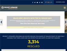 Tablet Screenshot of projectlifesaver.org